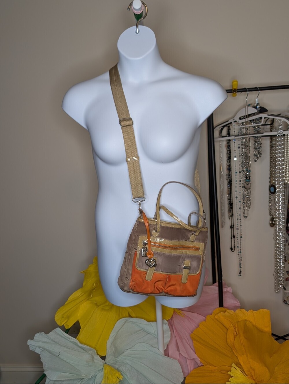 1926 - Brighton Two-Tone Crossbody and Shoulder Bag - **BONUS change purse**